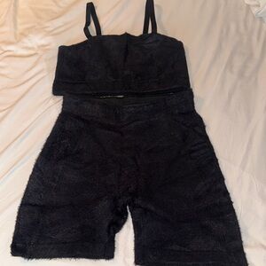 Black Eyelash Knit Whitney Simmons x Gymshark Two-Piece Set